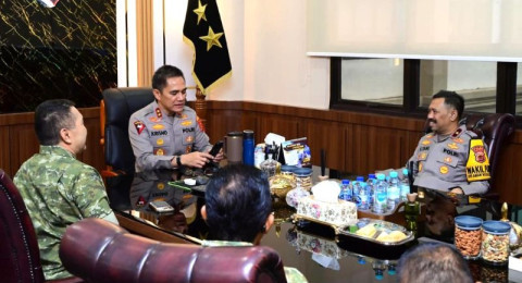 Pangdam XX/TIB Kunjungi Kapolda Jambi, Bahas Perkembangan Kamtibmas